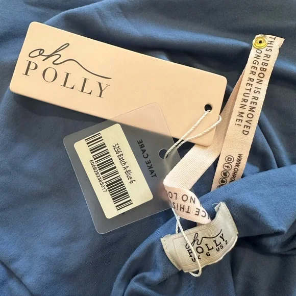 Oh Polly Blue Halter Backless Cutout Mini Dress - Picture 2 of 7